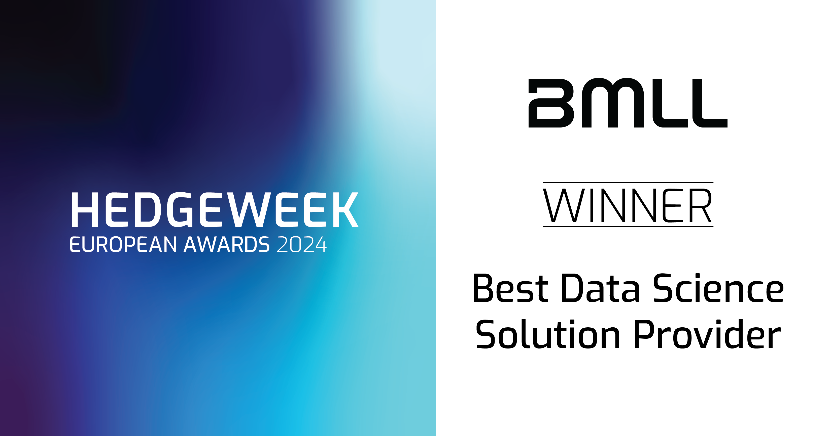 Photo for BMLL Wins ‘Best Data Science Solution Provider’ at the Hedgeweek European Awards 2024 news story